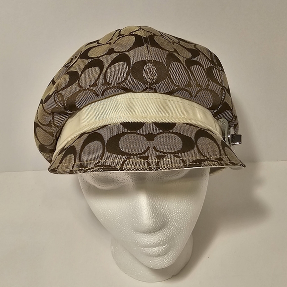 Coach Tan Baker Boy Monogram “C” Hat Women’s - Picture 3 of 12